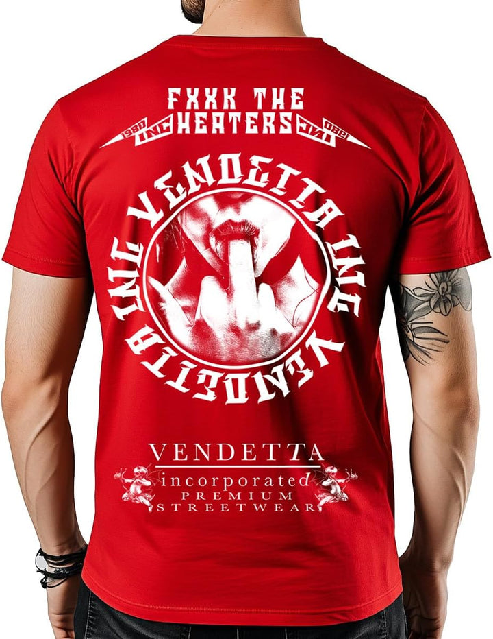 Vendetta Inc. Männer T Shirt Rundhals Baumwolle F.2.0 rot VD-1210