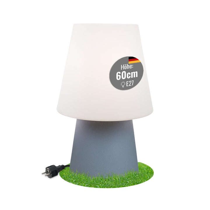 Light Life Leuchtobjekt Lampe "Grey" 60 cm (Solar) Indoor & Outdoor Grau, Grau