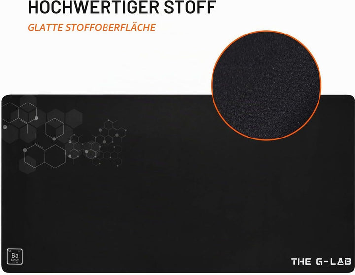 THE G-Lab Pad Barium - XXL Gaming Mauspad - Grosses Gamer Mauspad - Optimierte hochpräzise Oberfläch
