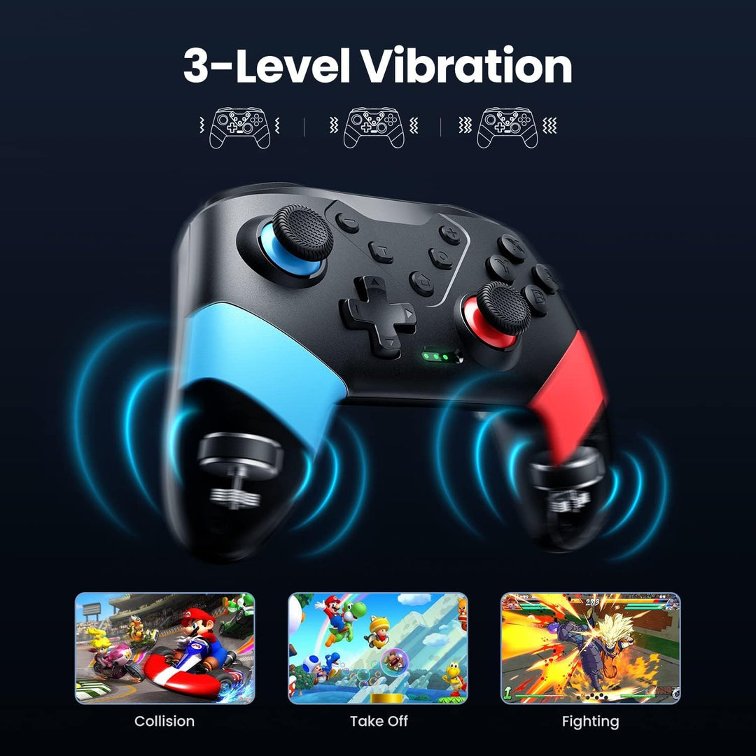 VOYEE Wireless Switch Controllers kompatibel mit Switch/Lite/OLED, Pro Gamepad mit Programmierung Tu
