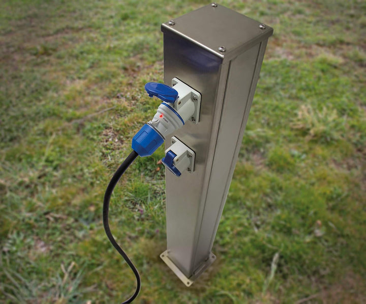 as - Schwabe Outdoor Duo Set – CEE Outdoor-Kabeltrommel + 1,5 m CEE-Verlängerungsleitung 3-polig – 2