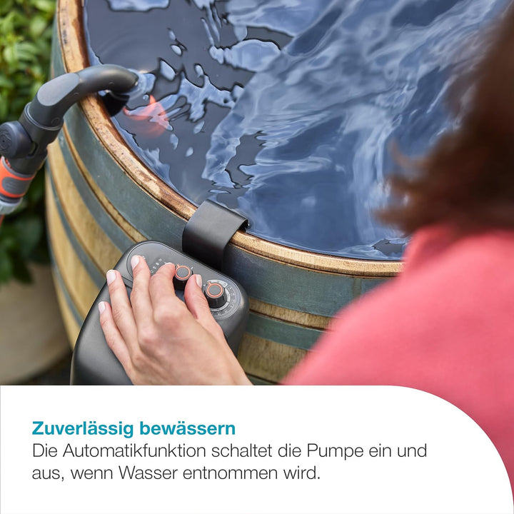 Gardena Akku-Regenfasspumpe 2400 ComfortAutomatic 18V P4A Ready-To-Use Set Pumpen: Automatik-Funktio