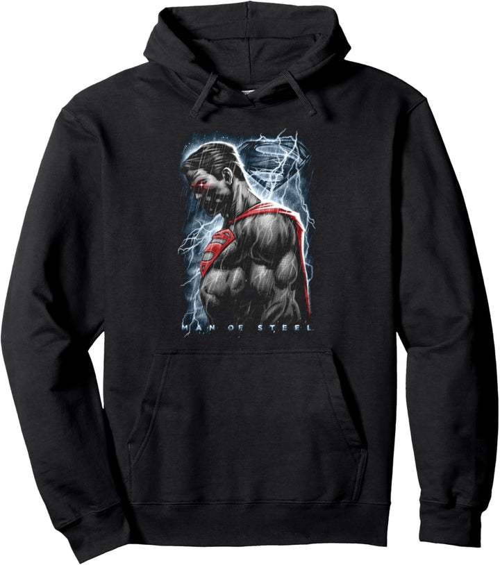 Superman Man of Steel Steel Rain Pullover Hoodie