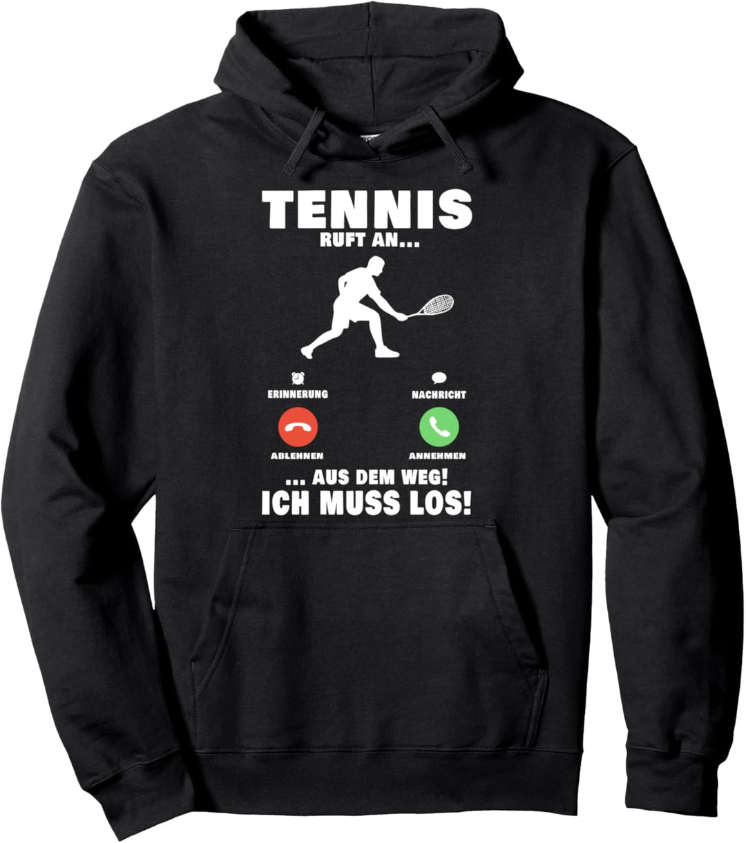 Tennis ruft an Tennisspieler Tennisverein Telefon Tennis Pullover Hoodie