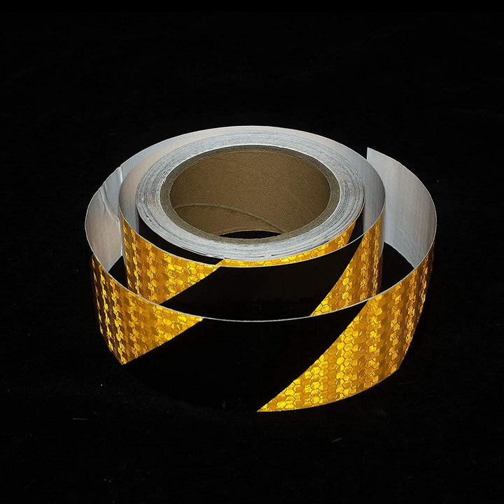 Reflektierendes Klebeband, Gelb & Schwarz, 10 cm x 10 m, wasserdicht, reflektierendes Klebeband, sel