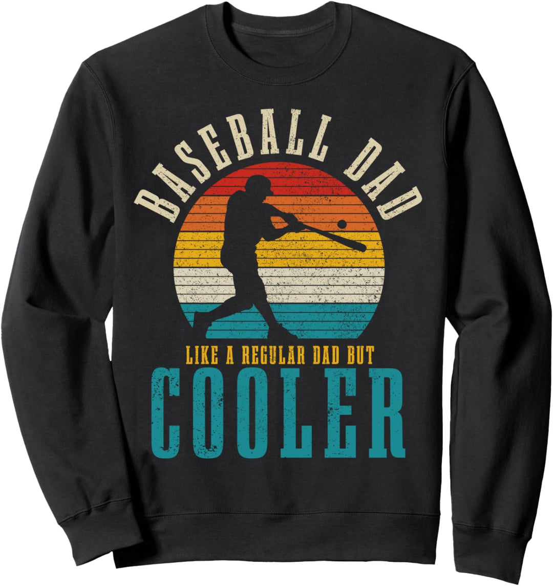 Baseball Dad Like A Regular Dad But Cooler Lustig Vintage Sweatshirt