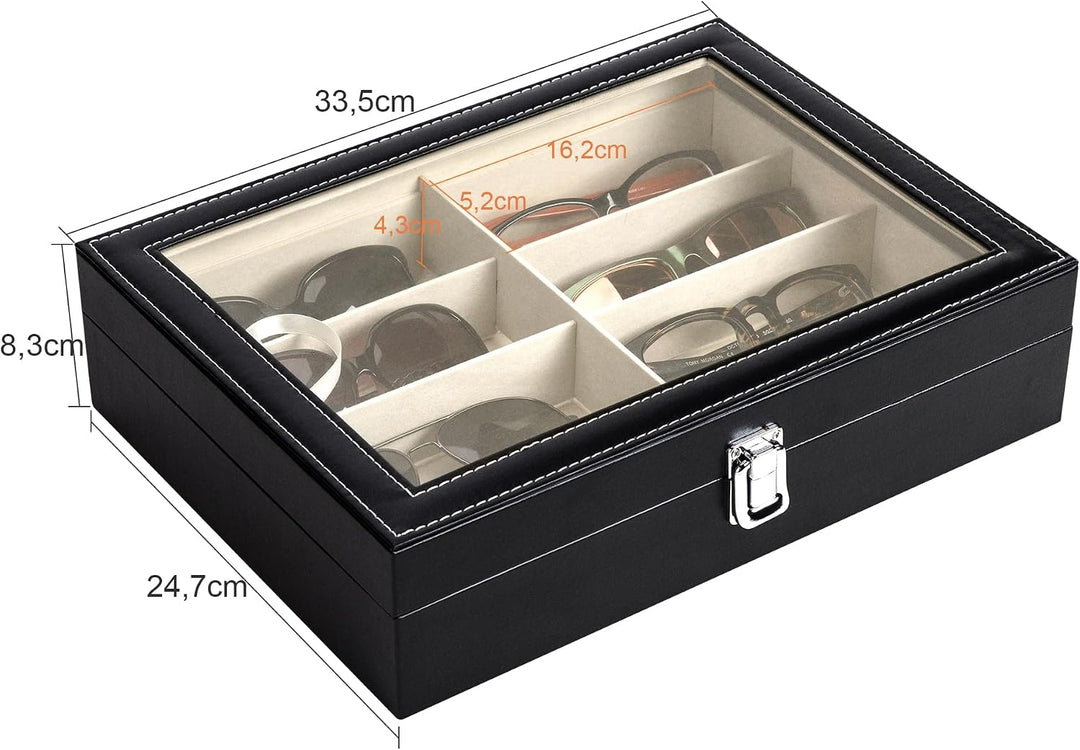 CO-Z Brillenbox Brillenaufbewahrung Brillen Aufbewahrungsbox Sonnenbrillen Case von 8 Brillen Sonnen
