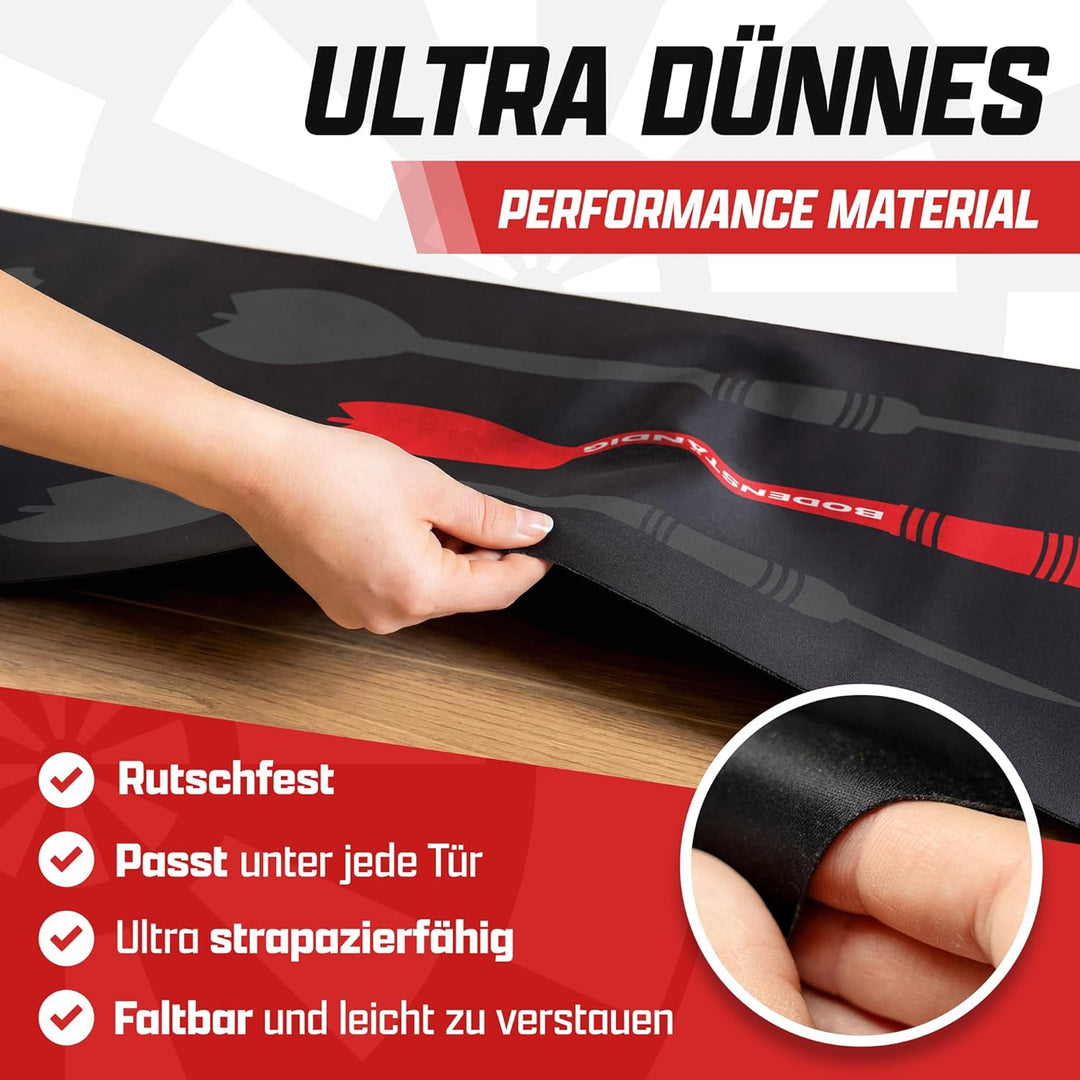 Wurfmatte für Darts mit Abwurflinie, Punkteleiste & Schutz Modern, Modern