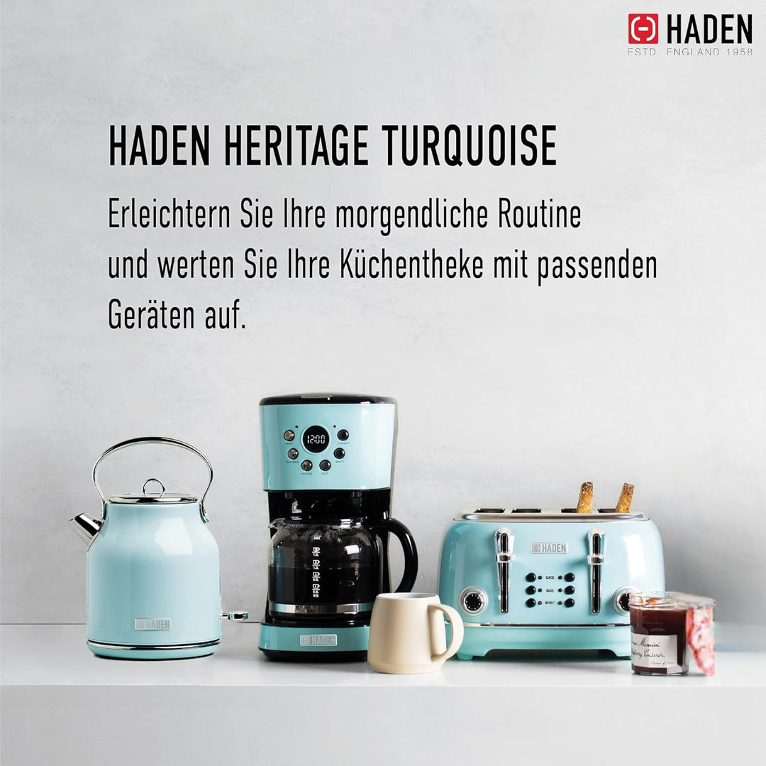 HADEN Heritage Kaffemaschine 1.8 L (Turquoise), Turquoise