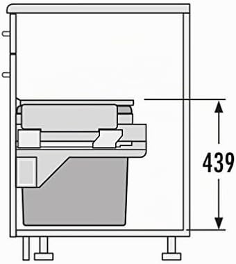 Hailo Abfallsammler CS Slide 60.2/60 Euro-Cargo-S Mülleimer Einbau Abfalleimer