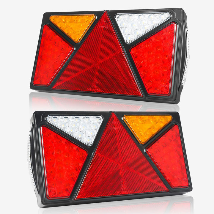 Yuanjoy 2 Pack 12V 24V PKW-Anhänger LED Rückleuchten Satz mit E-Prüfzeichen, Wasserdicht LKW Rücklic