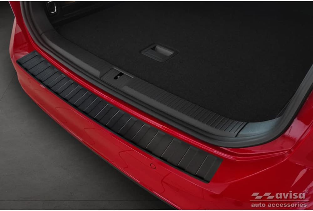 Avisa Matt-Schwarz Edelstahl Heckstossstangenschutz kompatibel mit Volkswagen Passat 3G Variant 2014