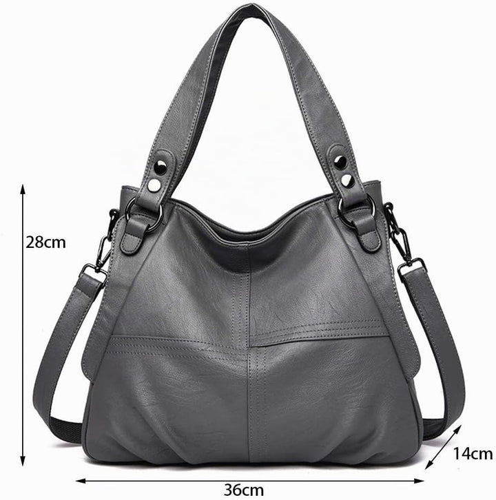 Sacmill Damen Handtasche Grosse Leder Damenhandtasche Umhängetaschen Designer Schultertasche Hobo Ta