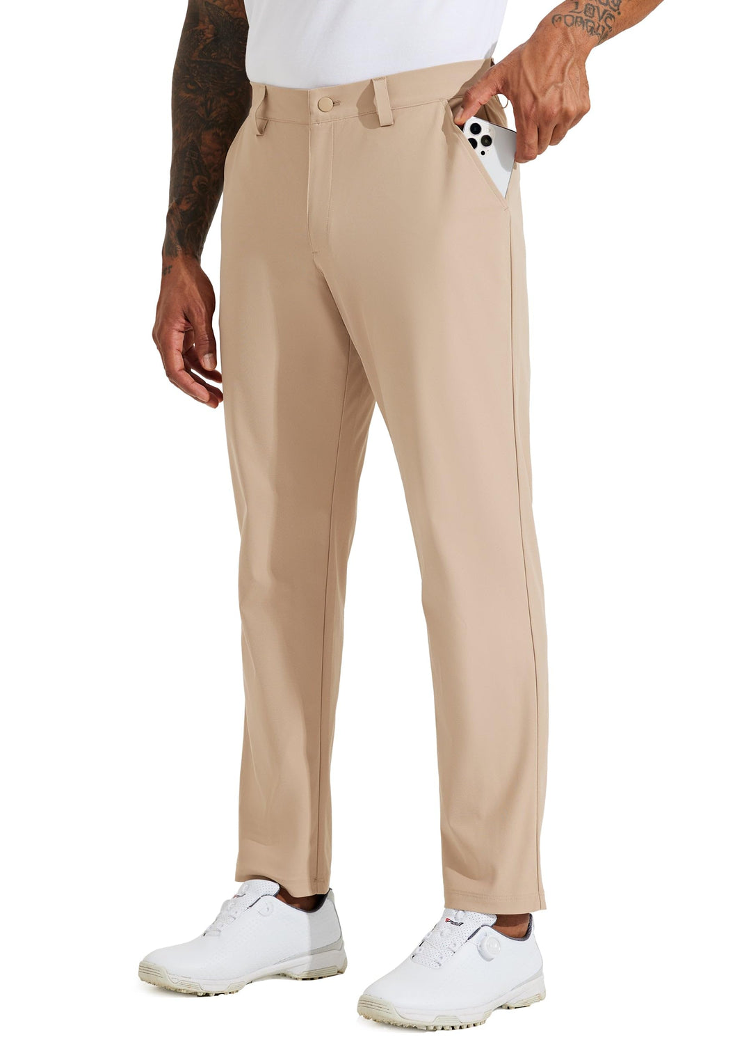 WILLIT Herren Golfhose Stretch Kleid Hose Slim Fit Schnelltrockner Casual Arbeitshose Stretchhose La