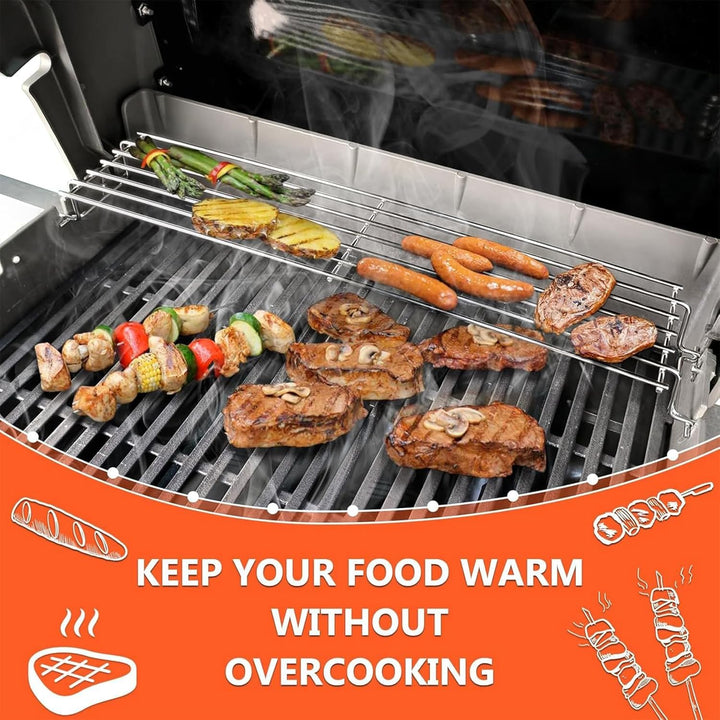 GFTIME 47CM 69866 Edelstahl Grill-Warmhalterost für Weber Spirit E210 E220 und Spirit S210 S220 (mit