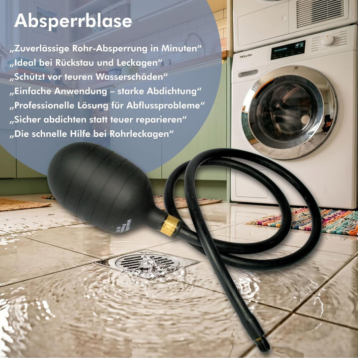 Drexl Absperrblase kurz 75 mm Ø für Rohrdurchmesser 63–80 mm – Rohrdichtkissen, Pipe Plug, Testplug,