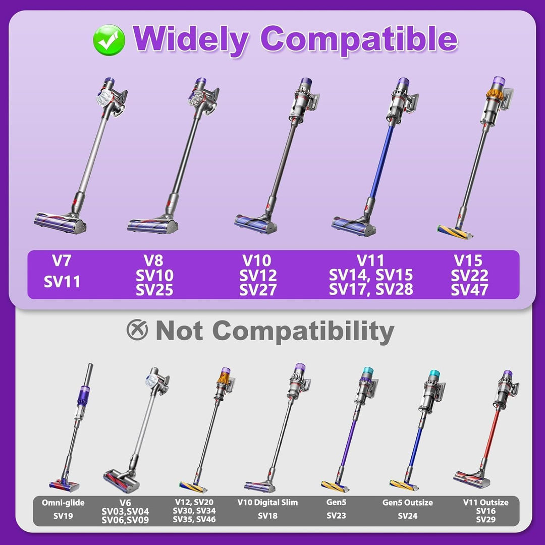 Softwalze Bodendüse Zubehör für Dyson V7 V8 V10 V11 V15 SV10 SV11 SV12 SV14 SV15 SV22 Staubsauger, E