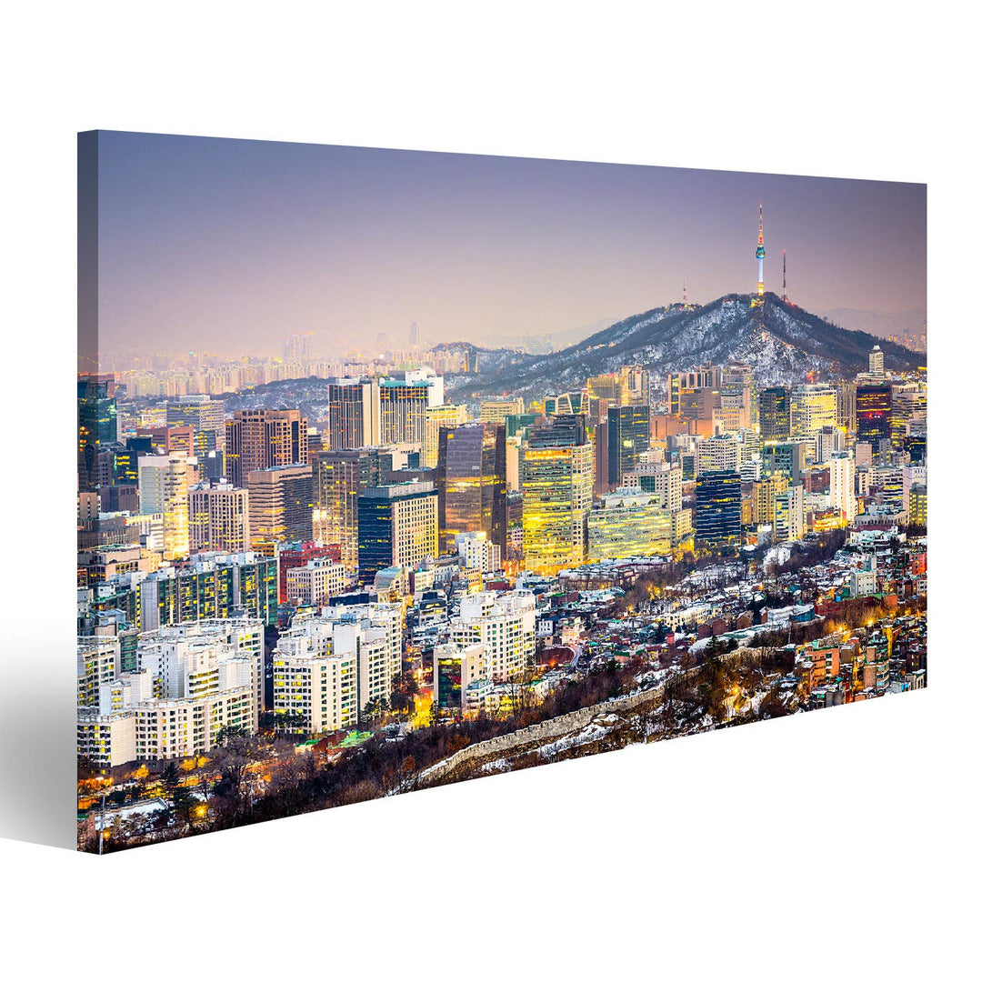 islandburner Bild auf Leinwand Seoul Südkorea Skyline Stadt Wandbild Poster Kunstdruck Bilder Format
