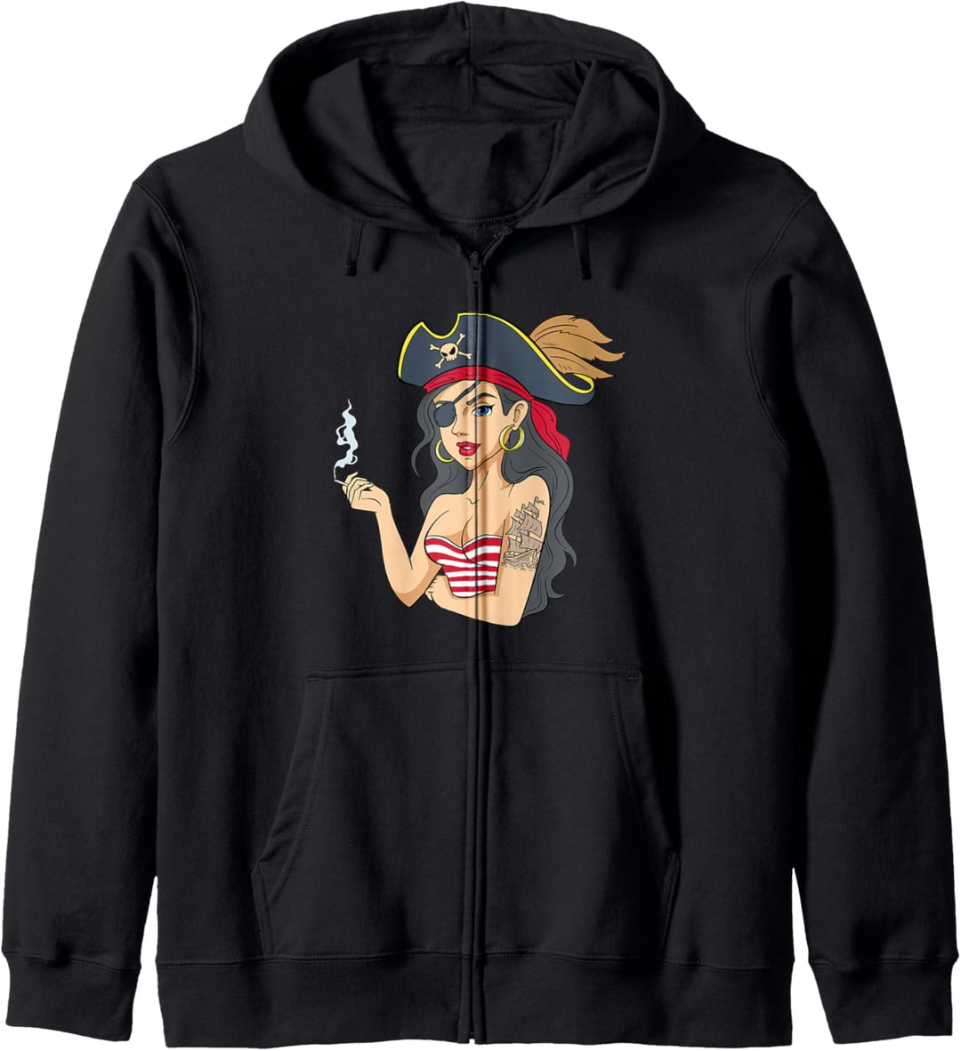 Pirat Piratin Piratenbraut Seeräuber Kapuzenjacke