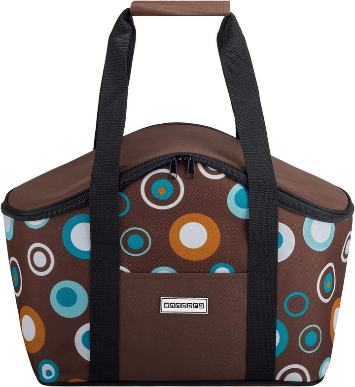 anndora Kühltasche 20 Liter - Farbwahl braun hellblau, braun hellblau