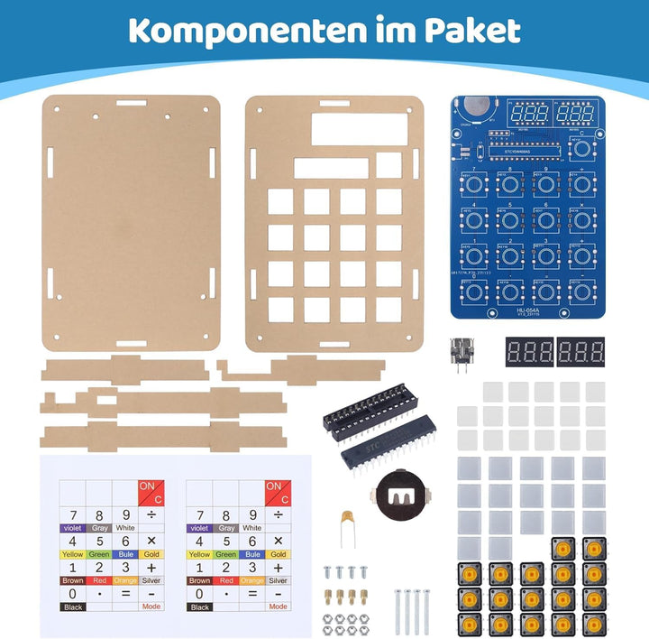 DONGKER DIY Lötübungsset, 6 Ziffern Lötprojekt Kit, DIY Löt Bausatz kit mit Display, Elektronische K