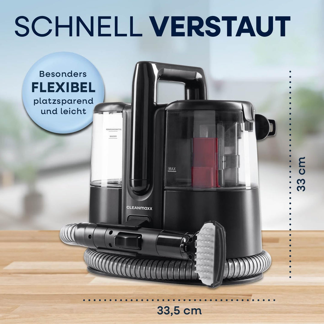 CLEANmaxx Pro Polsterreiniger Gerät 400W | kraftvoller Waschsauger mit Selbstreinigungsfunktion & 2