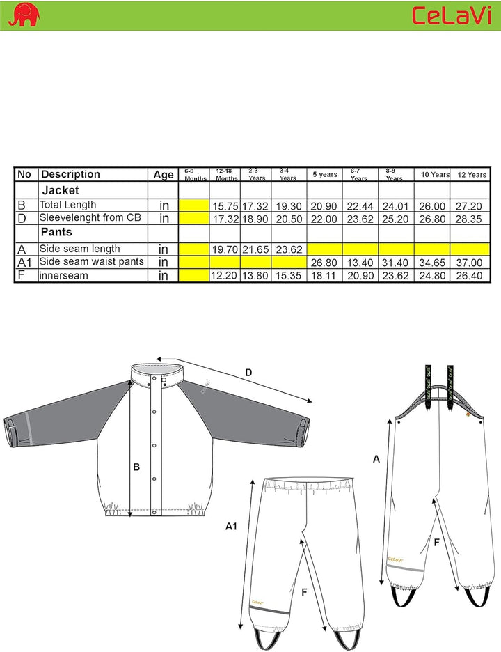 Celavi Unisex Basic Rainwear Set-Solid Pu Regenjacke, 100 Brown