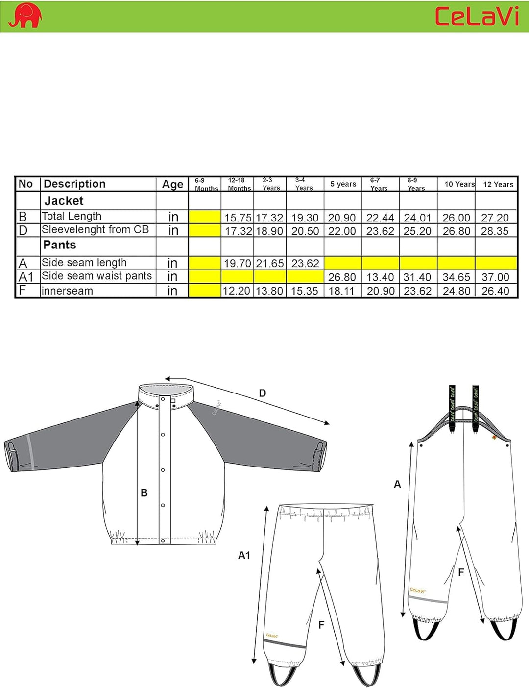 Celavi Unisex Basic Rainwear Set-Solid Pu Regenjacke, Brown