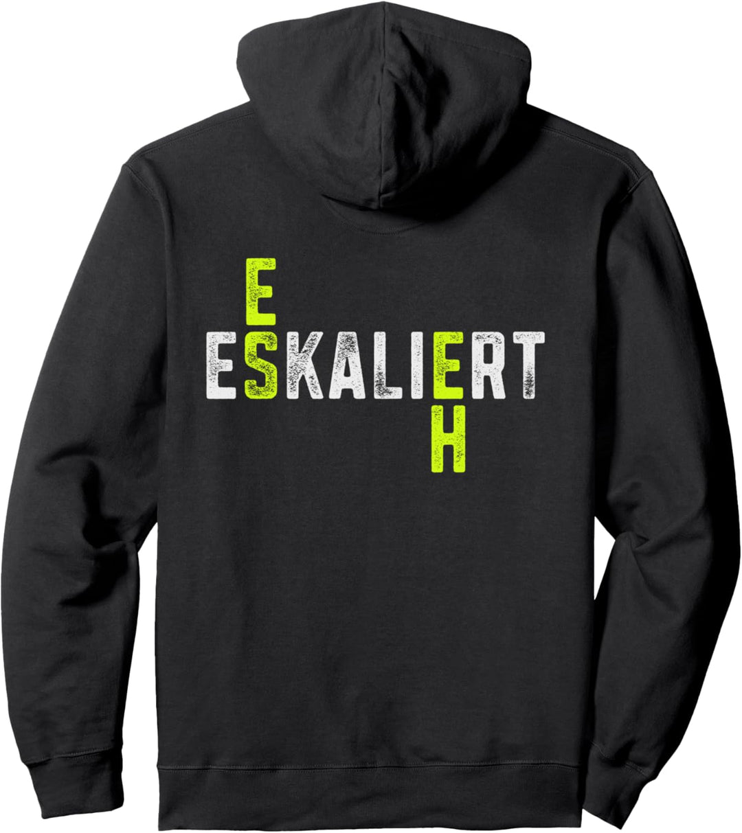 Es eskaliert eh Damen Herren Party Festival Mallorca Urlaub Pullover Hoodie