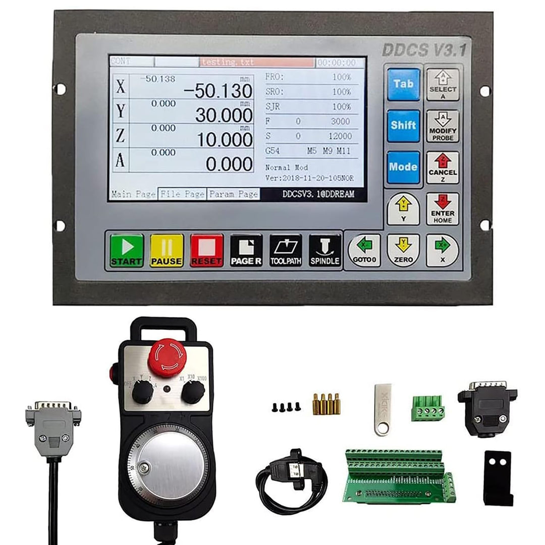 RATTMMOTOR DDCS V3.1 CNC controller,cnc offline controller 4 Achsen 500kHz CNC-Steuerung + 100PPR MP