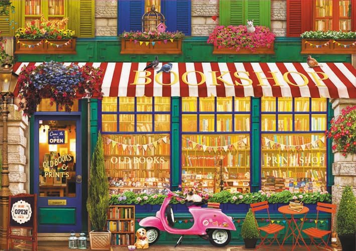 Educa 18582, Antiquariat, 4000 Teile Puzzle für Erwachsene und Kinder ab 14 Jahren, Buchladen, Vinta