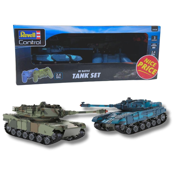 Revell Control RC Battle Set Battlefield Tanks I Massstab 1:52 I Zwei detailgetreue Panzermodelle I
