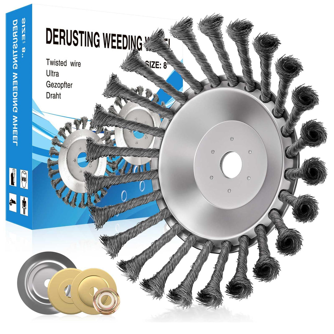Profi Unkrautbürste für Freischneider, 25,4 mm wildkrautbürste, Drahtbürste Für Freischneider Unkrau