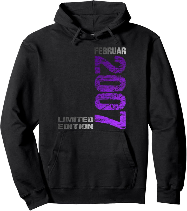 Februar 2007 Junge Mädchen 17. Geburtstag Limited Edition 17 Pullover Hoodie