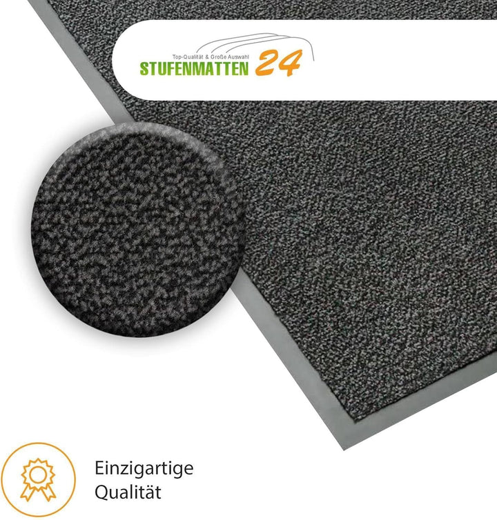 Kettelservice-Metzker® Schmutzfangmatte | Sauberlaufmatte | versch.Farben & Grössen | grau-schwarz m