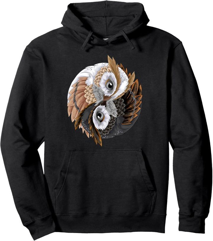 Ying Yang Eule Yin Qigong Tai Chi Eulen Pullover Hoodie