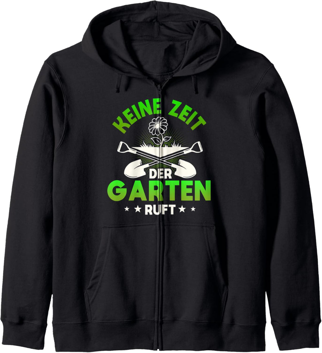 Der Garten ruft, lustiges Sprüche Hobbygärtner Motiv Kapuzenjacke