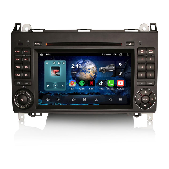 Erisin 8-Kern 4GB + 64GB Android 12 Autoradio mit GPS Navi Für Mercedes A/B Klasse W245 W169 Sprinte