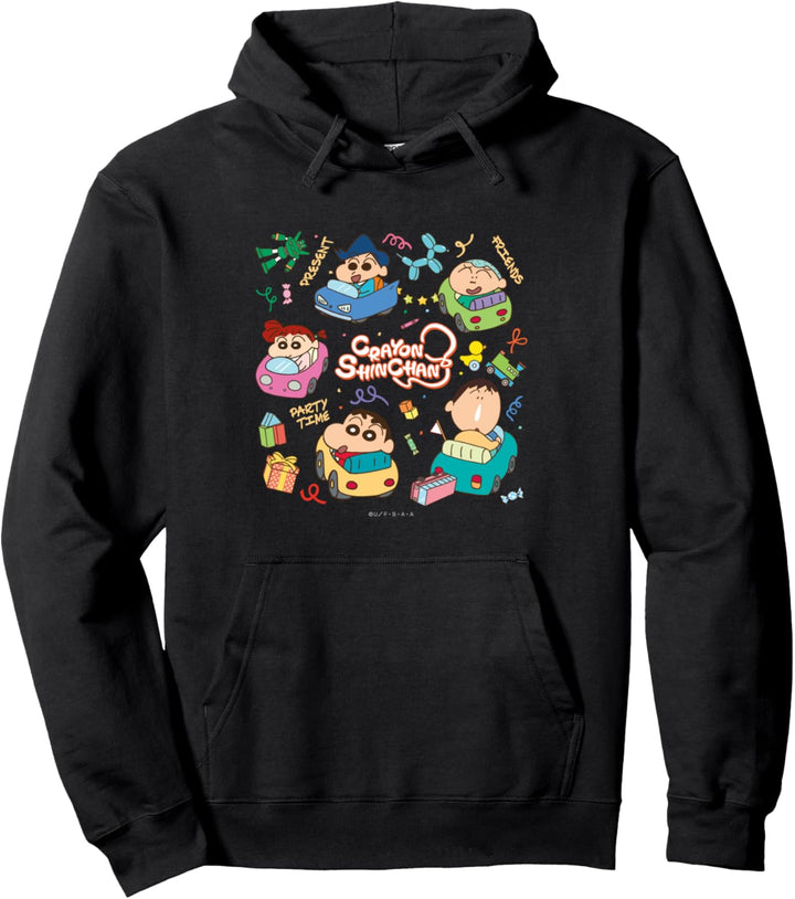 Crayon Shin-chan Kasukabe boeitai Party time! Pullover Hoodie