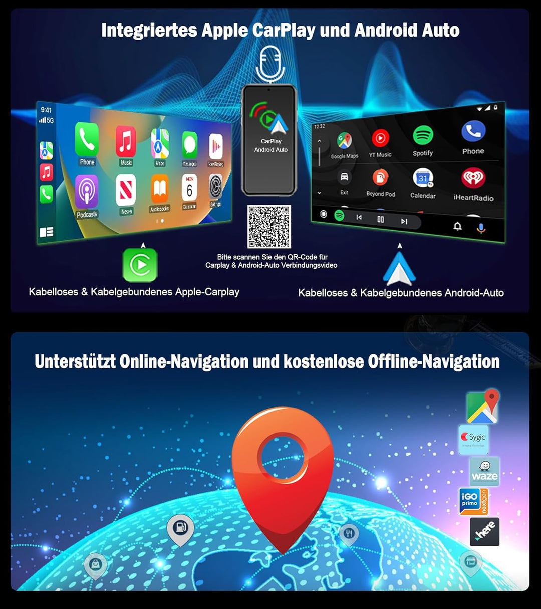 Erisin 10.25" Android 12 8-Kern 4GB RAM+64GB ROM Autoradio GPS Navi für BMW X1 F48 (2016-2017) NBT U