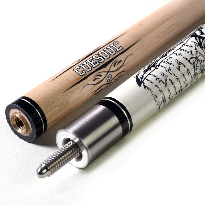 CUESOUL Rockin Series 57"21 Unzen Maple-Pool Queue Set mit Gewindeschoner/Wellenschutz und Cue Handt