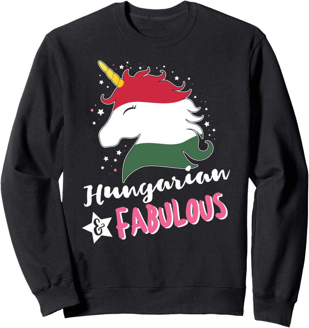 Hungarian Unicorn Hungary Flag Sweatshirt