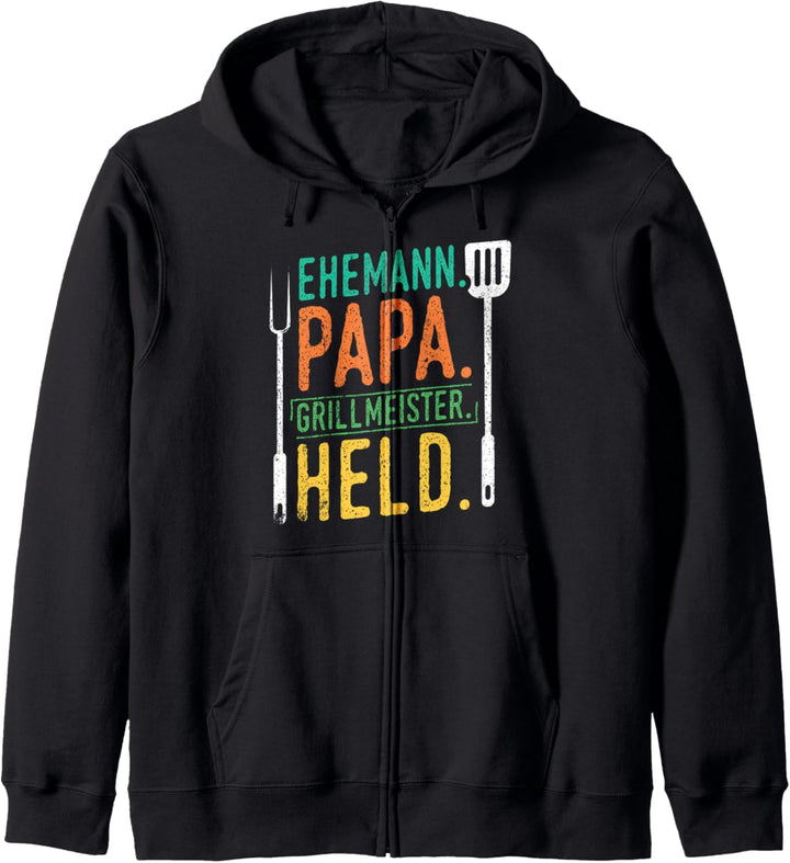Vater Grillmeister Papa Grillen Vater Geburtstag BBQ Kapuzenjacke