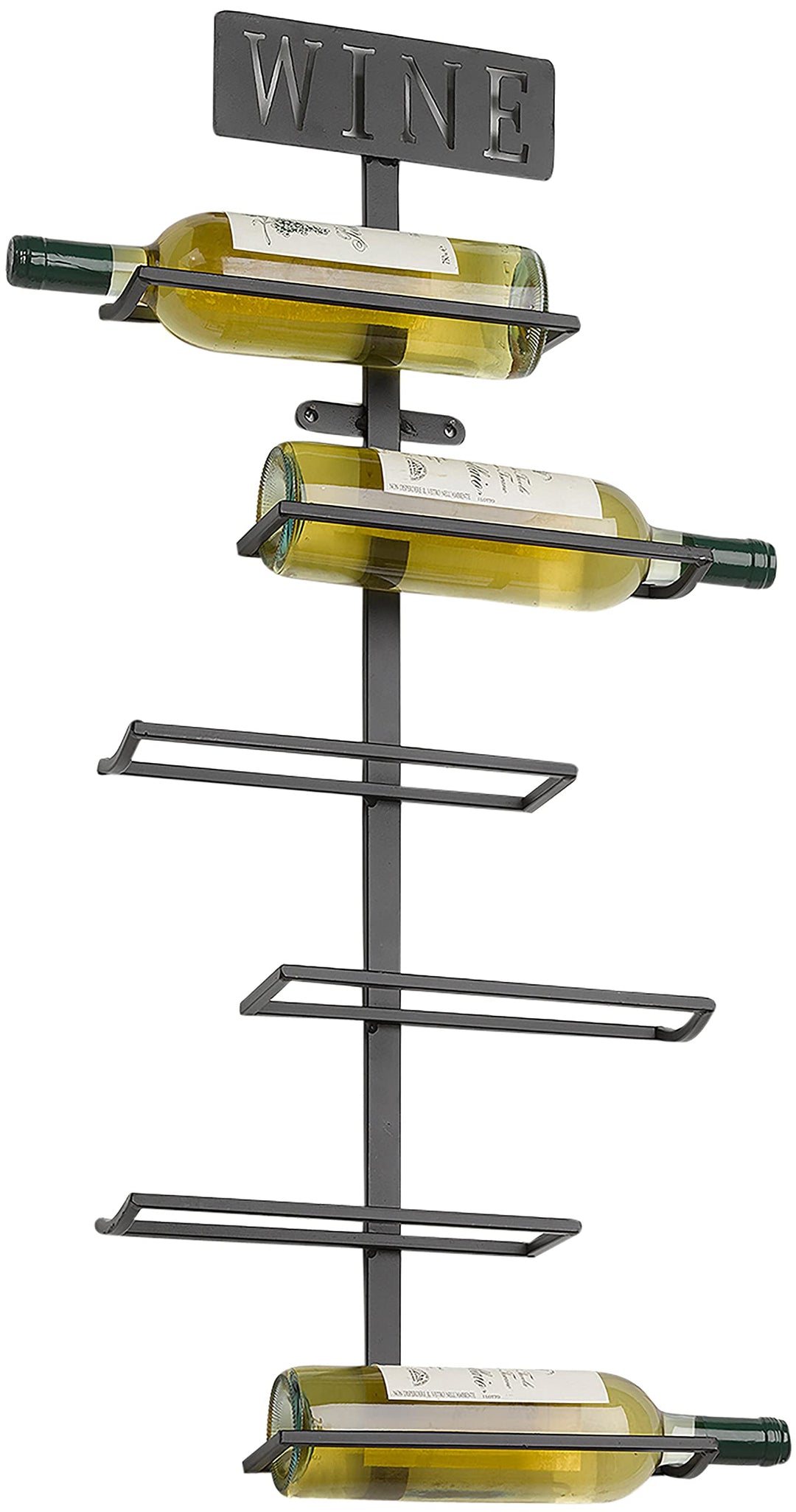 Kobolo Flaschenregal Weinflaschenregal Weinregal - Metall - schwarz - für 6