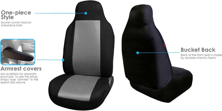 Vorderen Satz AutoSitzbezüge, Grau Grauhalb Front Set, Grauhalb Front Set