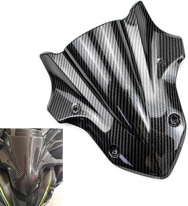 Kohlefaser-Windschutzscheibe, passend für Kawasaki Z900 2017 2018 2019