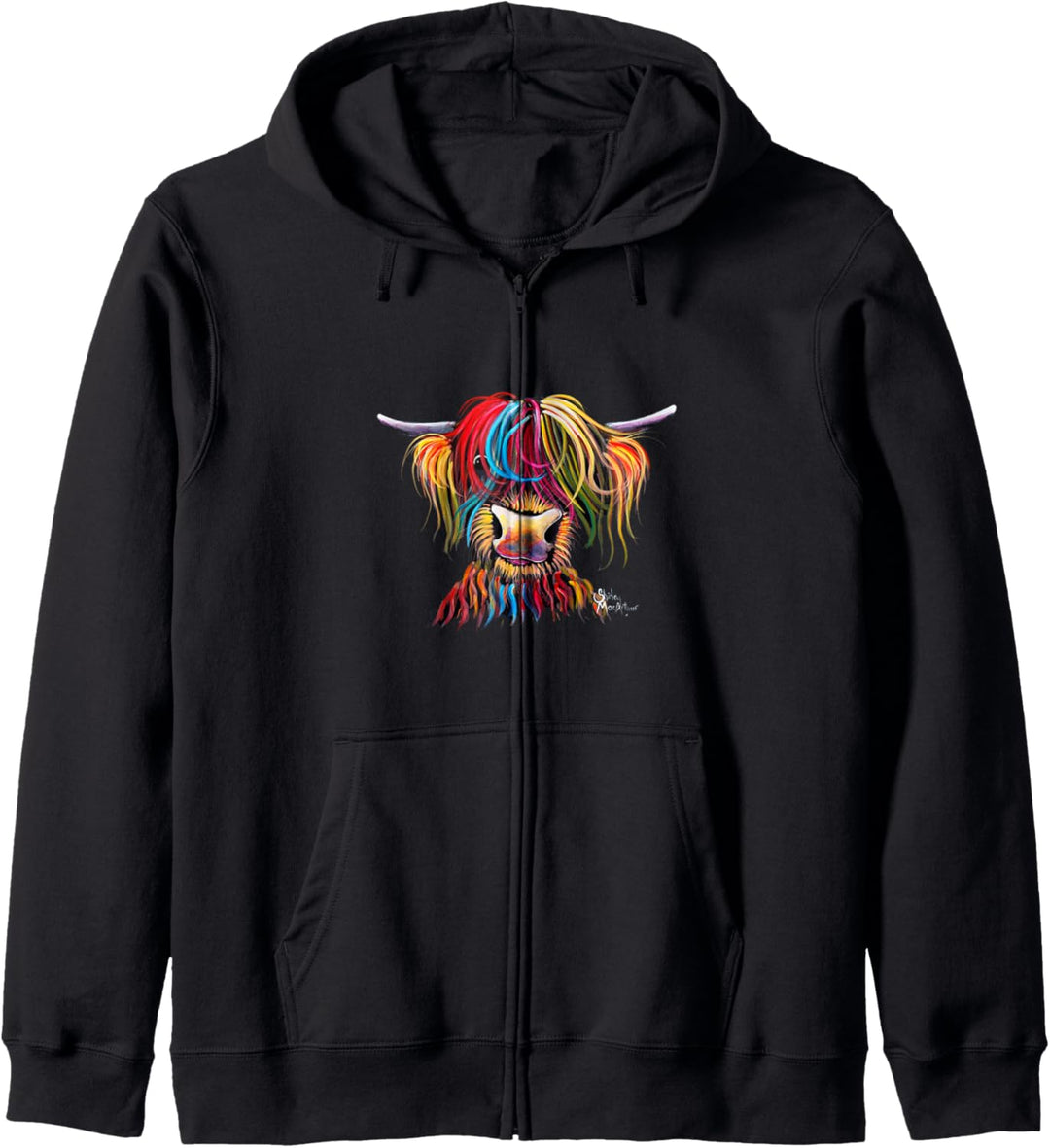 " NeLLY " mit Highland-Kuh-Aufdruck Kapuzenjacke