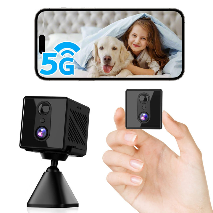 Mini Kamera,5G WiFi Überwachungskamera Innen,Kamera Überwachung Innen,Kostenloser Cloud-Speicher, La