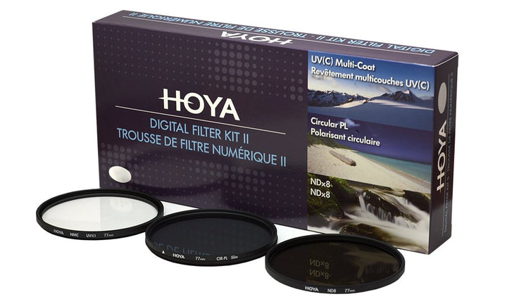 Hoya Digital Filter Kit (37mm) inklusiv Cirkular Polfilter/ND-Filter (NDx8)/HMC-C, UV-Filter YKITDG0
