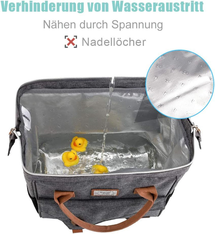 Lekesky Kühltasche Damen Lunchtasche Isolierte für Frauen Auslaufsichere Weit Geöffnete Lunchbox, 11